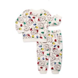 Winnie the Pooh Baby and Toddler Christmas Faux Sherpa Top and Joggers Set